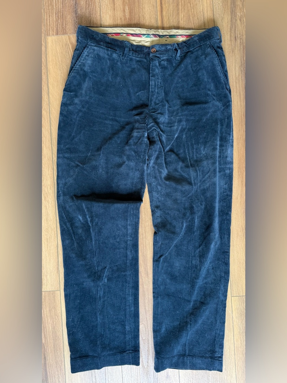 Polo Ralph Lauren Andrew Corduroy Pant Trousers Navy Blue Mens 36x32